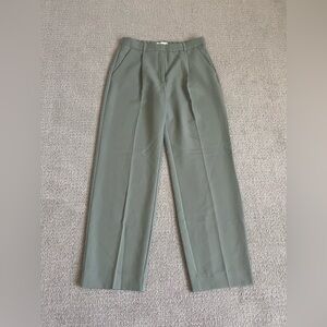 Green Tailored Straight Pant